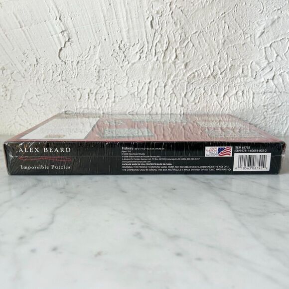 Alex Beard Impossible Puzzles Fishery 315 Piece Jigsaw Puzzle 25 x 17.5 NEW - Picture 2 of 5